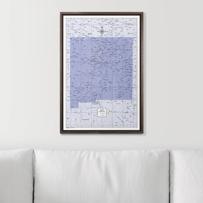 Push Pin New Mexico Map (Pin Board) - Purple Color Splash CM Pin Board