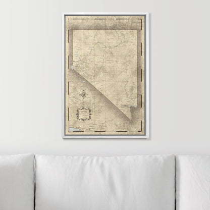 Push Pin Nevada Map (Pin Board) - Rustic Vintage CM Pin Board