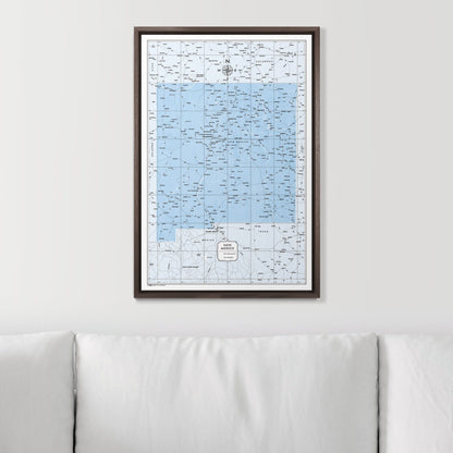 Push Pin New Mexico Map (Pin Board) - Light Blue Color Splash CM Pin Board