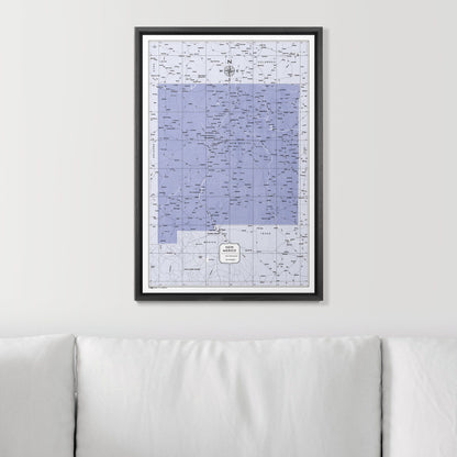 Push Pin New Mexico Map (Pin Board) - Purple Color Splash CM Pin Board