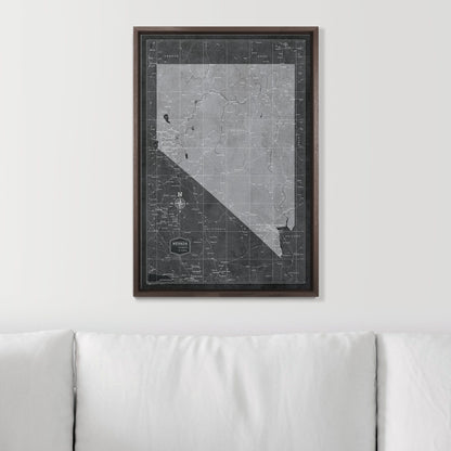 Push Pin Nevada Map (Pin Board) - Modern Slate CM Pin Board