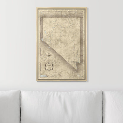 Push Pin Nevada Map (Pin Board) - Rustic Vintage CM Pin Board