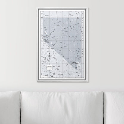 Push Pin Nevada Map (Pin Board) - Light Gray Color Splash CM Pin Board