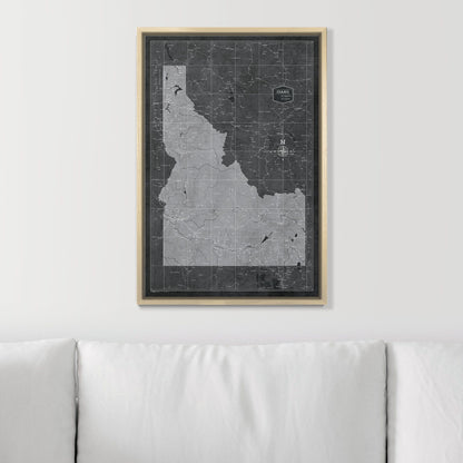 Push Pin Idaho Map (Pin Board) - Modern Slate CM Pin Board