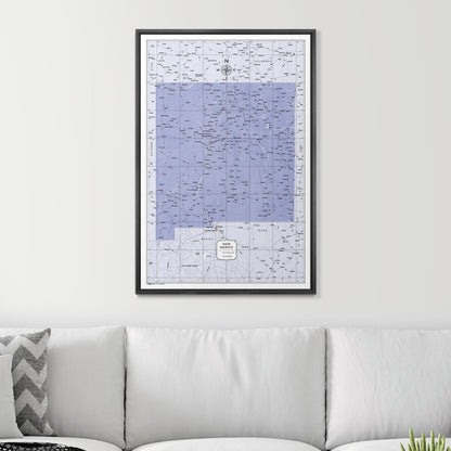 Push Pin New Mexico Map (Pin Board) - Purple Color Splash CM Pin Board