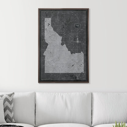 Push Pin Idaho Map (Pin Board) - Modern Slate CM Pin Board