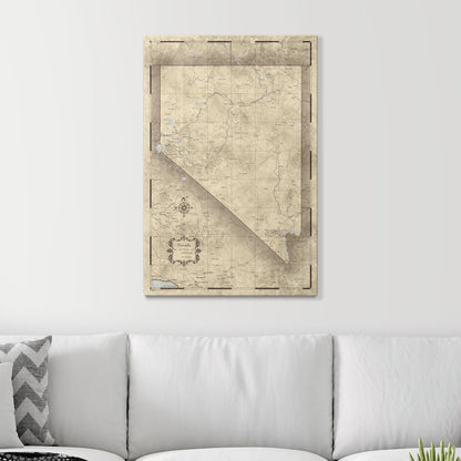 Push Pin Nevada Map (Pin Board) - Rustic Vintage CM Pin Board