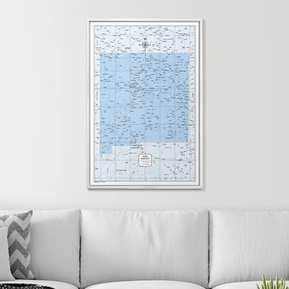 Push Pin New Mexico Map (Pin Board) - Light Blue Color Splash CM Pin Board