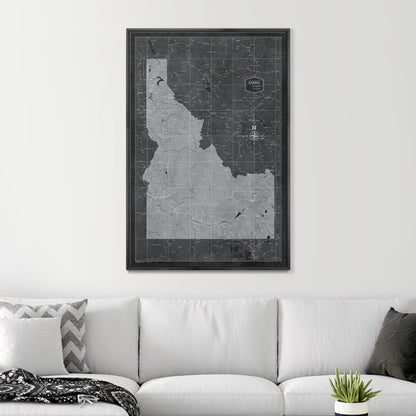 Push Pin Idaho Map (Pin Board) - Modern Slate CM Pin Board