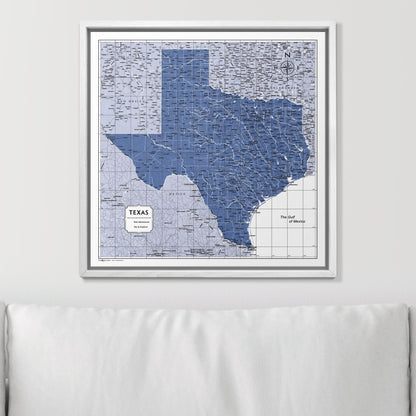 Push Pin Texas Map (Pin Board) - Navy Color Splash CM Pin Board