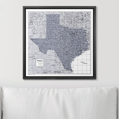 Push Pin Texas Map (Pin Board) - Dark Gray Color Splash CM Pin Board