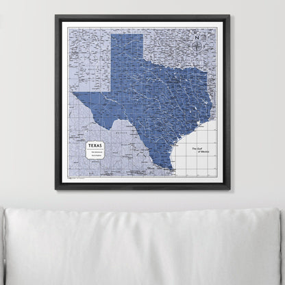 Push Pin Texas Map (Pin Board) - Navy Color Splash CM Pin Board