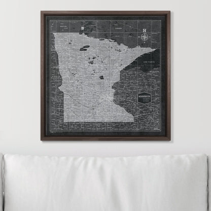 Push Pin Minnesota Map (Pin Board) - Modern Slate CM Pin Board