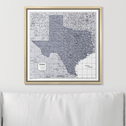 Push Pin Texas Map (Pin Board) - Dark Gray Color Splash CM Pin Board