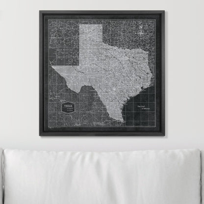 Push Pin Texas Map (Pin Board) - Modern Slate CM Pin Board