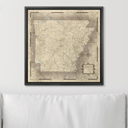 Push Pin Arkansas Map (Pin Board) - Rustic Vintage CM Pin Board