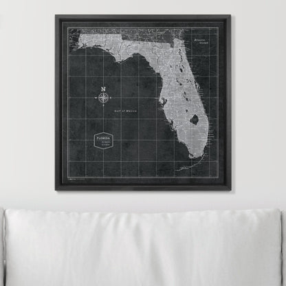 Push Pin Florida Map (Pin Board) - Modern Slate CM Pin Board