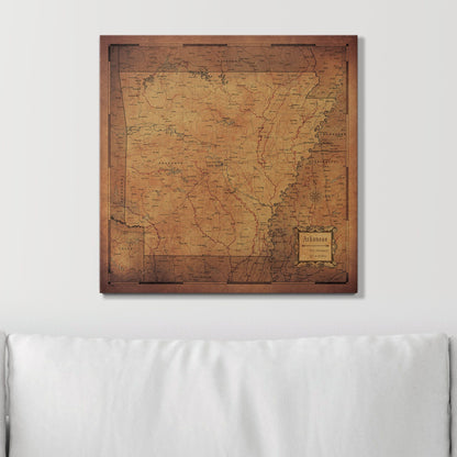 Push Pin Arkansas Map (Pin Board) - Golden Aged CM Pin Board