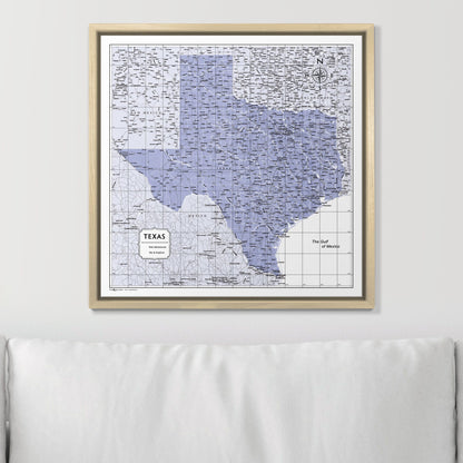 Push Pin Texas Map (Pin Board) - Purple Color Splash CM Pin Board