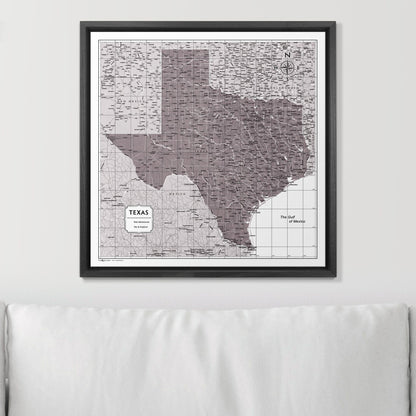 Push Pin Texas Map (Pin Board) - Dark Brown Color Splash CM Pin Board