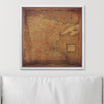 Push Pin Minnesota Map (Pin Board) - Golden Aged CM Pin Board