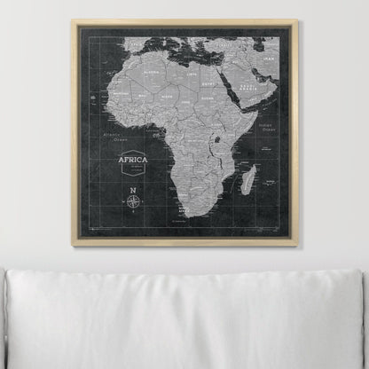 Push Pin Africa Map (Pin Board) - Modern Slate CM Pin Board