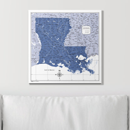 Push Pin Louisiana Map (Pin Board) - Navy Color Splash CM Pin Board