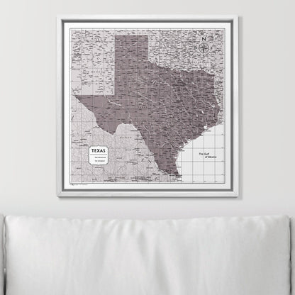 Push Pin Texas Map (Pin Board) - Dark Brown Color Splash CM Pin Board