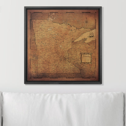 Push Pin Minnesota Map (Pin Board) - Golden Aged CM Pin Board