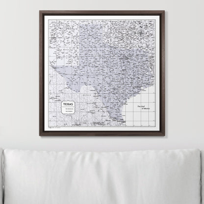 Push Pin Texas Map (Pin Board) - Light Gray Color Splash CM Pin Board