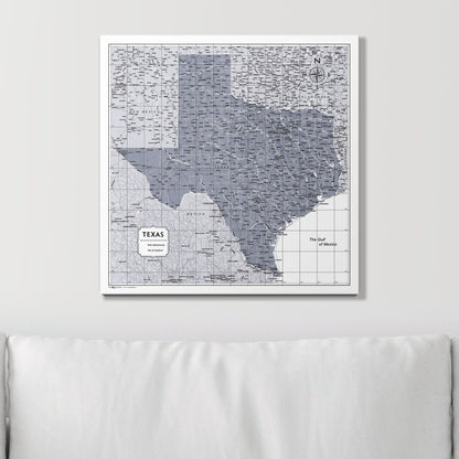 Push Pin Texas Map (Pin Board) - Dark Gray Color Splash CM Pin Board