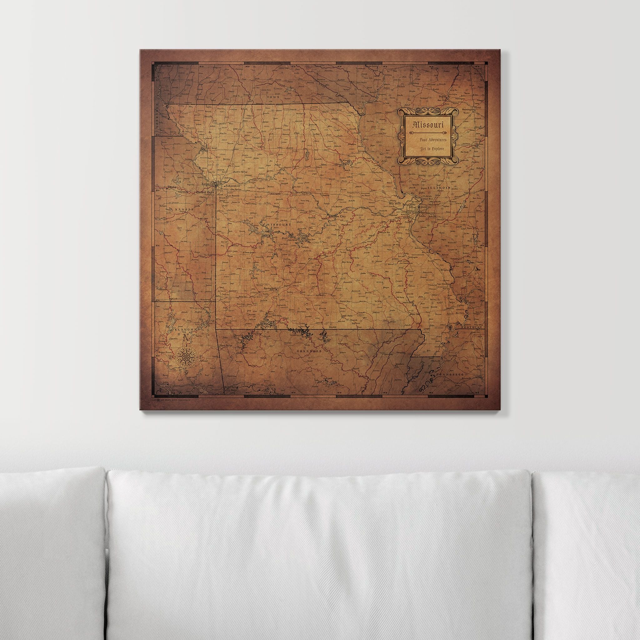 Push Pin Missouri Map (Pin Board) - Golden Aged CM Pin Board