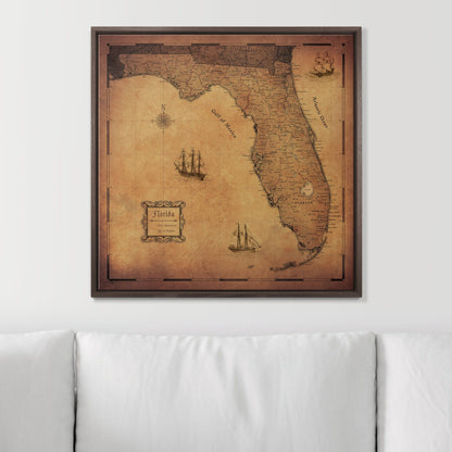 Push Pin Florida Map (Pin Board) - Golden Aged CM Pin Board