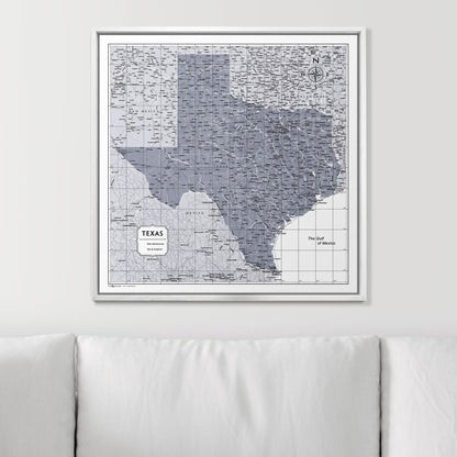 Push Pin Texas Map (Pin Board) - Dark Gray Color Splash CM Pin Board