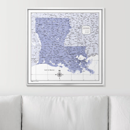 Push Pin Louisiana Map (Pin Board) - Purple Color Splash CM Pin Board