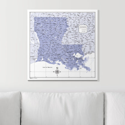 Push Pin Louisiana Map (Pin Board) - Purple Color Splash CM Pin Board