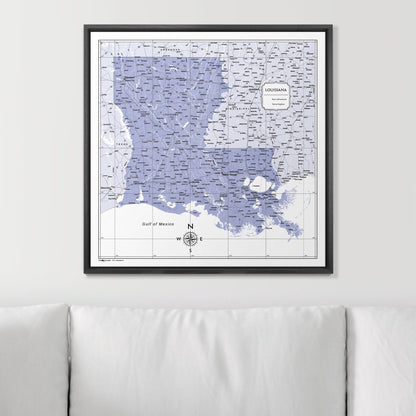 Push Pin Louisiana Map (Pin Board) - Purple Color Splash CM Pin Board