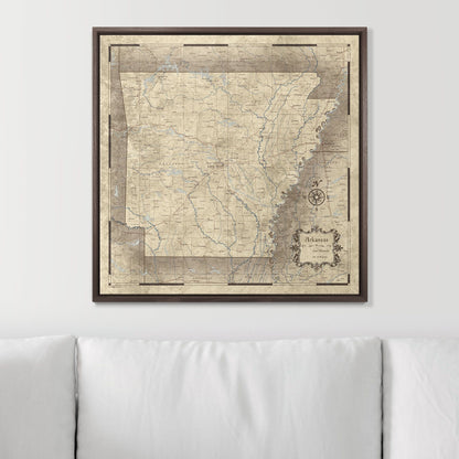 Push Pin Arkansas Map (Pin Board) - Rustic Vintage CM Pin Board