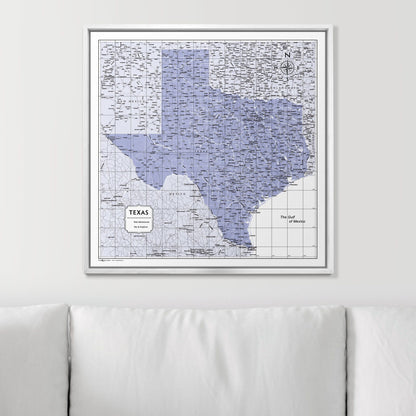 Push Pin Texas Map (Pin Board) - Purple Color Splash CM Pin Board