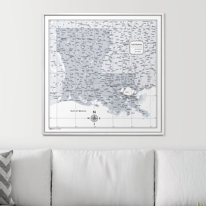 Push Pin Louisiana Map (Pin Board) - Light Gray Color Splash CM Pin Board