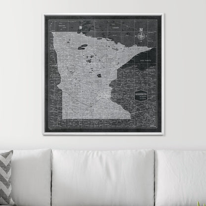 Push Pin Minnesota Map (Pin Board) - Modern Slate CM Pin Board