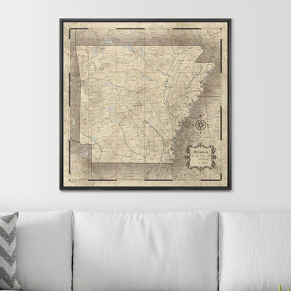 Push Pin Arkansas Map (Pin Board) - Rustic Vintage CM Pin Board