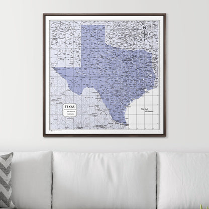 Push Pin Texas Map (Pin Board) - Purple Color Splash CM Pin Board