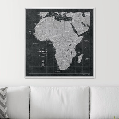 Push Pin Africa Map (Pin Board) - Modern Slate CM Pin Board