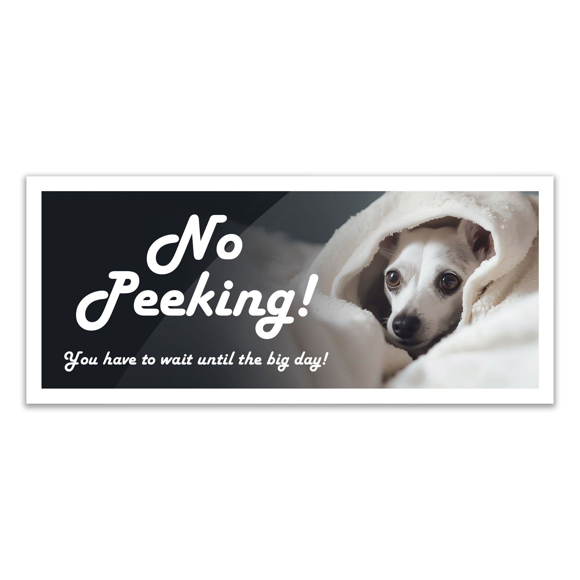 "No Peeking" Sticker