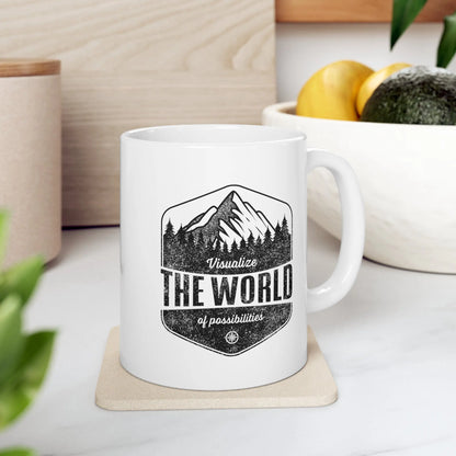 "World of Possibilities" Travel Quote Coffee Mug Printify