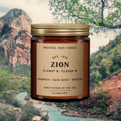 Zion Canyon National Park Candle Candlefy