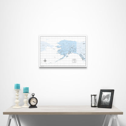 Alaska Map Poster - Light Blue Color Splash CM Poster