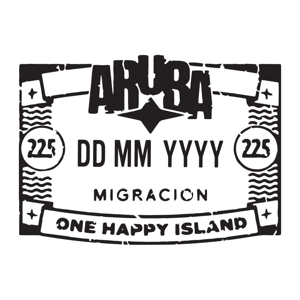 Passport Stamp Decal - Aruba Conquest Maps LLC