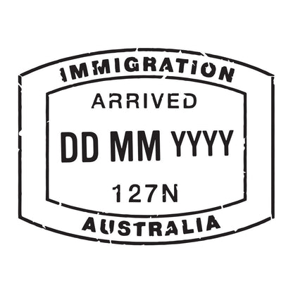 Passport Stamp Decal - Australia Conquest Maps LLC